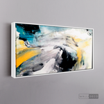 Cargar imagen en el visor de la galería, Cuadro Abstracto Impacto Azul