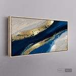 Cargar imagen en el visor de la galería, Cuadro Abstracto Fluido en Azul