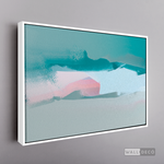 Cargar imagen en el visor de la galería, Cuadro Abstracto Minimalista Horizonte Azul