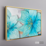 Cargar imagen en el visor de la galería, Cuadro Clásico Flores en Azul
