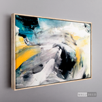 Cargar imagen en el visor de la galería, Cuadro Abstracto Impacto Azul