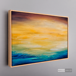 Cargar imagen en el visor de la galería, Cuadro Abstracto Atardecer en el mar