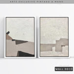 Cargar imagen en el visor de la galería, Díptico pintado a mano Belleza minimalista