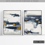 Cargar imagen en el visor de la galería, Díptico pintado a mano Abstracción minimalista