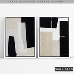 Cargar imagen en el visor de la galería, Díptico pintado a mano Minimalismo etéreo