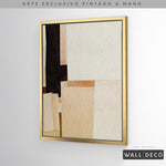 Cargar imagen en el visor de la galería, Arte pintado a mano Minimalismo sereno en tonos sepia