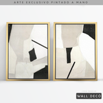 Cargar imagen en el visor de la galería, Díptico pintado a mano Esencia minimalista