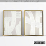 Cargar imagen en el visor de la galería, Díptico pintado a mano Pureza minimalista