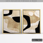 Cargar imagen en el visor de la galería, Díptico pintado a mano Armonía minimalista