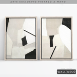 Cargar imagen en el visor de la galería, Díptico pintado a mano Esencia minimalista