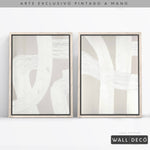 Cargar imagen en el visor de la galería, Díptico pintado a mano Pureza minimalista