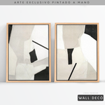 Cargar imagen en el visor de la galería, Díptico pintado a mano Esencia minimalista