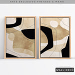 Cargar imagen en el visor de la galería, Díptico pintado a mano Armonía minimalista