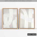 Cargar imagen en el visor de la galería, Díptico pintado a mano Pureza minimalista