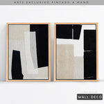 Cargar imagen en el visor de la galería, Díptico pintado a mano Minimalismo etéreo