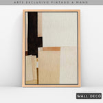 Cargar imagen en el visor de la galería, Arte pintado a mano Minimalismo sereno en tonos sepia