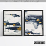 Cargar imagen en el visor de la galería, Díptico pintado a mano Abstracción minimalista