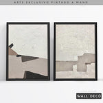 Cargar imagen en el visor de la galería, Díptico pintado a mano Belleza minimalista