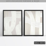 Cargar imagen en el visor de la galería, Díptico pintado a mano Pureza minimalista