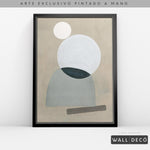 Cargar imagen en el visor de la galería, Arte pintado a mano Geometría minimalista Uno