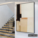 Cargar imagen en el visor de la galería, Arte pintado a mano Minimalismo sereno en tonos sepia