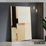 Cargar imagen en el visor de la galería, Arte pintado a mano Minimalismo sereno en tonos sepia