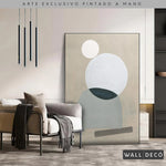 Cargar imagen en el visor de la galería, Arte pintado a mano Geometría minimalista Uno