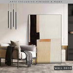 Cargar imagen en el visor de la galería, Arte pintado a mano Minimalismo sereno en tonos sepia