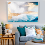 Cargar imagen en el visor de la galería, Cuadro Abstracto Glamour Azul