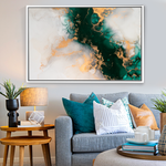 Cargar imagen en el visor de la galería, Cuadro Abstracto Fluido verde