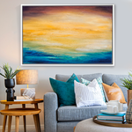 Cargar imagen en el visor de la galería, Cuadro Abstracto Atardecer en el mar