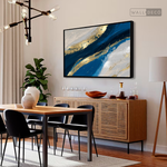 Cargar imagen en el visor de la galería, Cuadro Abstracto Fluido en Azul