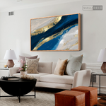 Cargar imagen en el visor de la galería, Cuadro Abstracto Fluido en Azul