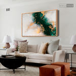 Cargar imagen en el visor de la galería, Cuadro Abstracto Fluido verde