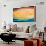 Cargar imagen en el visor de la galería, Cuadro Abstracto Atardecer en el mar