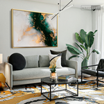 Cargar imagen en el visor de la galería, Cuadro Abstracto Fluido verde