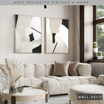 Cargar imagen en el visor de la galería, Díptico pintado a mano Esencia minimalista