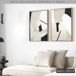 Cargar imagen en el visor de la galería, Díptico pintado a mano Esencia minimalista