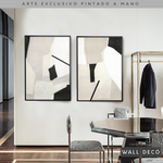 Cargar imagen en el visor de la galería, Díptico pintado a mano Esencia minimalista