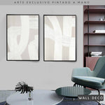 Cargar imagen en el visor de la galería, Díptico pintado a mano Pureza minimalista