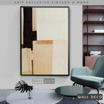 Cargar imagen en el visor de la galería, Arte pintado a mano Minimalismo sereno en tonos sepia