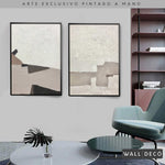 Cargar imagen en el visor de la galería, Díptico pintado a mano Belleza minimalista