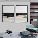 Cargar imagen en el visor de la galería, Díptico pintado a mano Horizonte atemporal