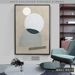 Cargar imagen en el visor de la galería, Arte pintado a mano Geometría minimalista Uno