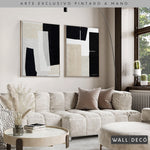 Cargar imagen en el visor de la galería, Díptico pintado a mano Minimalismo etéreo