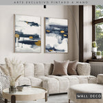 Cargar imagen en el visor de la galería, Díptico pintado a mano Abstracción minimalista