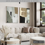 Cargar imagen en el visor de la galería, Díptico pintado a mano Estructuras minimalistas