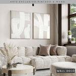 Cargar imagen en el visor de la galería, Díptico pintado a mano Pureza minimalista