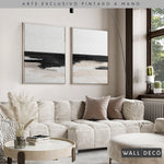 Cargar imagen en el visor de la galería, Díptico pintado a mano Horizonte atemporal