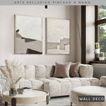 Cargar imagen en el visor de la galería, Díptico pintado a mano Belleza minimalista